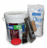 Комплект декоративной штукатурки "ВОЛМА-Декор", фактура "Лунное облако", 5 кг