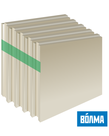 Пазогребневая плита гипсовая полнотелая ВОЛМА (ПГП), 80 мм 